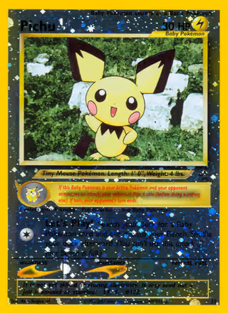 Pichu 35/53 Pokemon card
