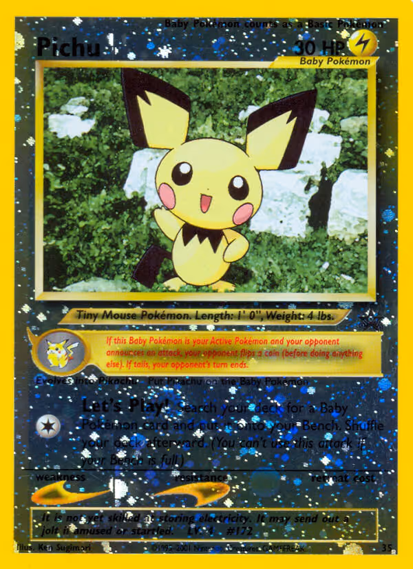 Pichu 35/53 Pokemon card