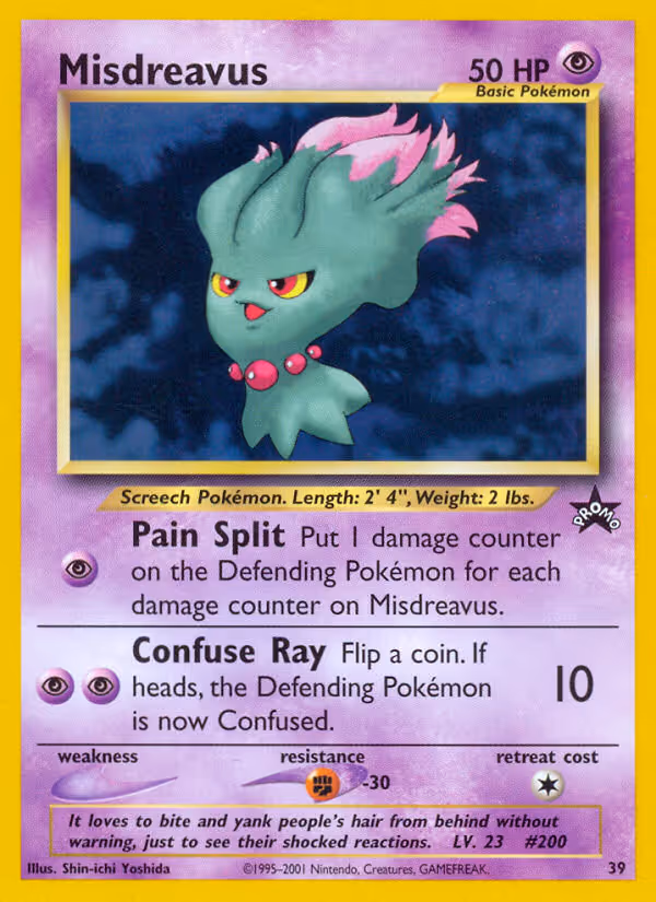Misdreavus 39/53 Pokemon card