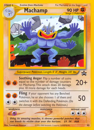 Machamp 43/53 Pokemon card