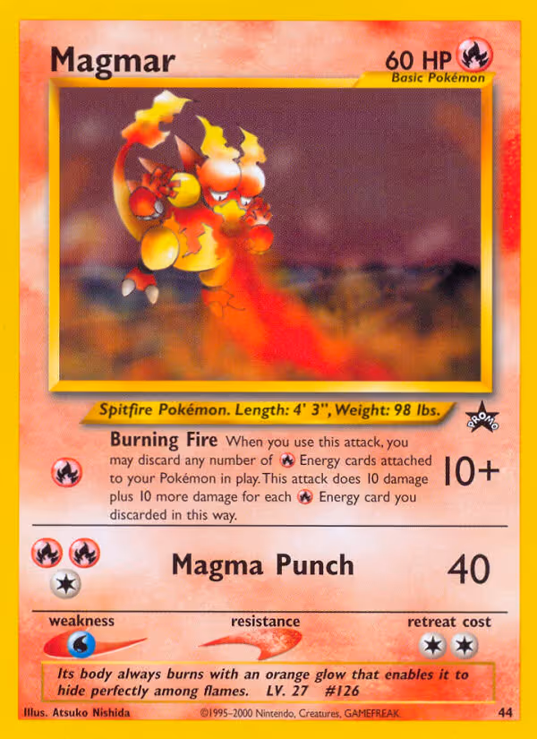 Magmar 44/53 Pokemon card