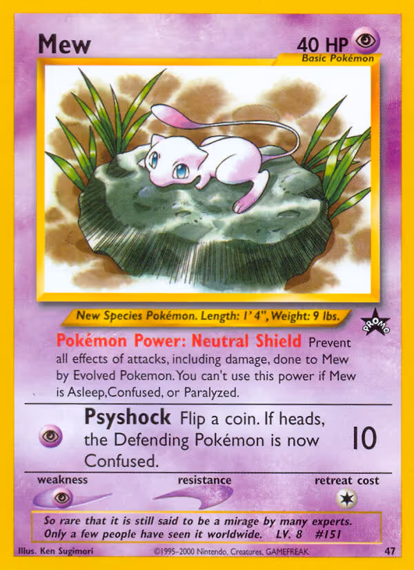 Mew 47/53 Pokemon card
