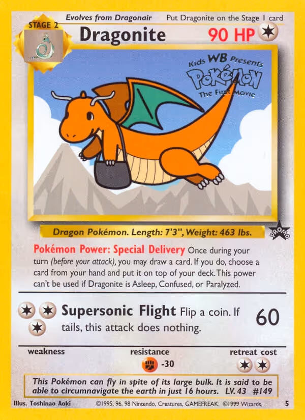 Dragonite 5/53 Pokemon card