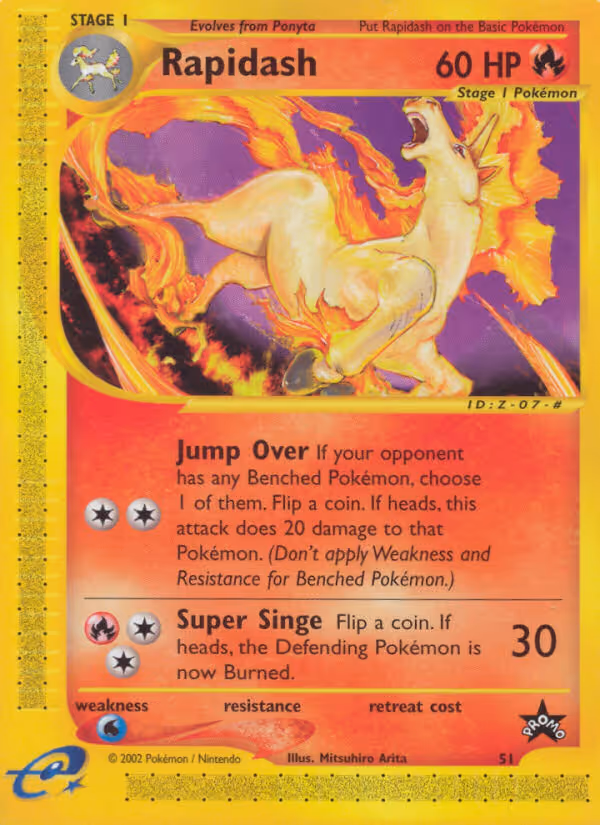Rapidash 51/53 Pokemon card