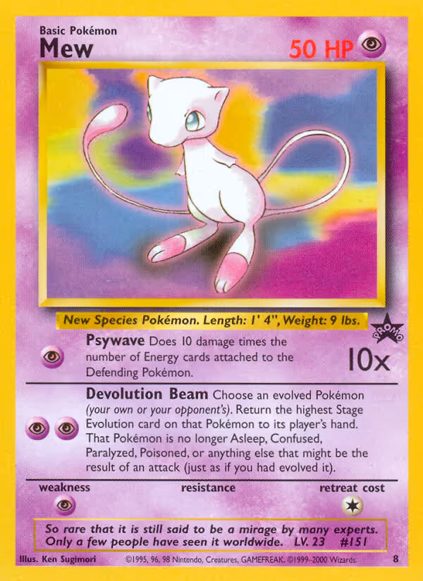 Mew 8/53 Pokemon card