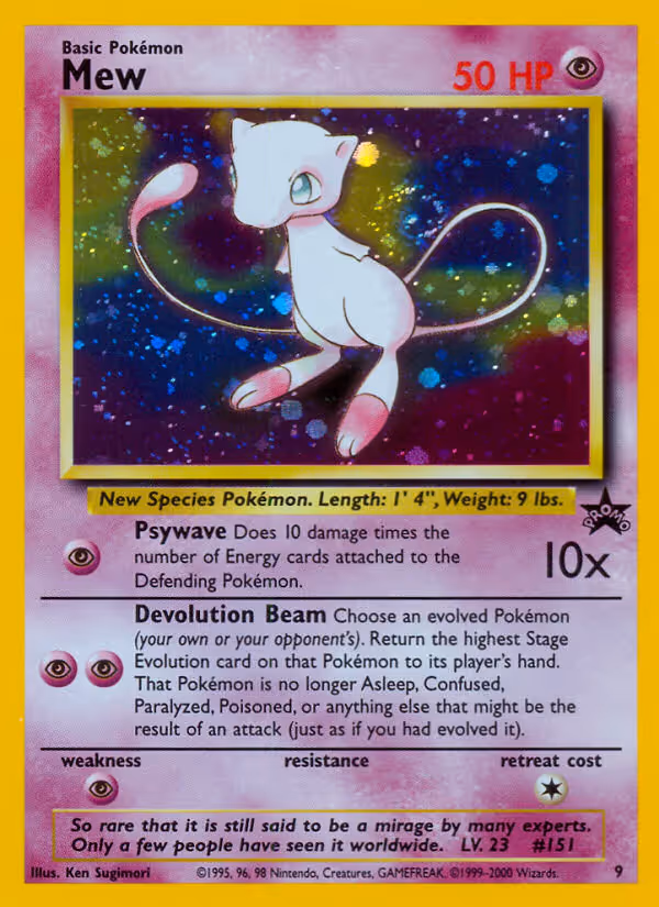 Mew 9/53 Pokemon card
