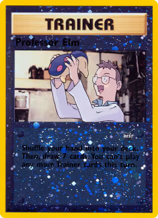 Professor Elm 3/9 Pokemon card