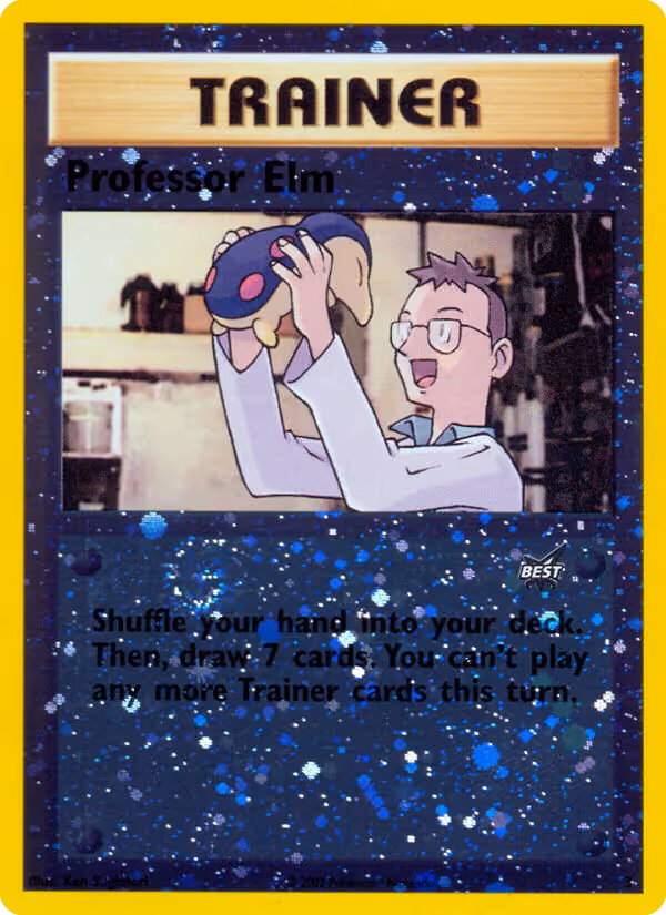 Professor Elm 3/9 Pokemon card