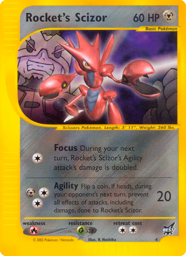 Rocket’s Scizor 4/9 Pokemon card