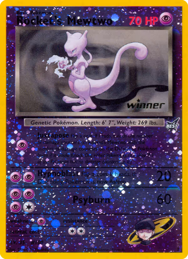 Rocket’s Mewtwo 8/9 Pokemon card