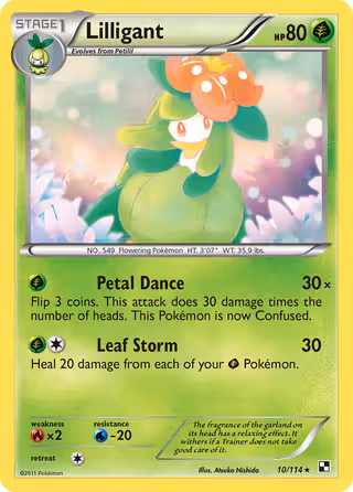 Lilligant 10/114 Pokemon card