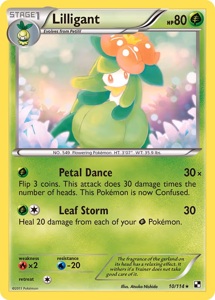 Lilligant 10/114 Pokemon card