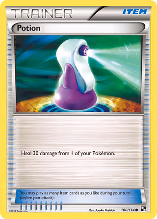 Potion 100/114 Pokemon card