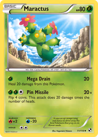 Maractus 11/114 Pokemon card