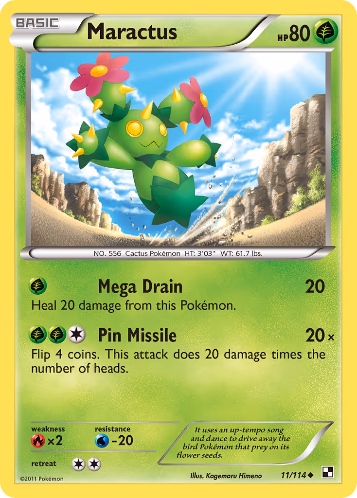 Maractus 11/114 Pokemon card