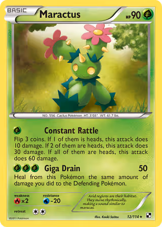 Maractus 12/114 Pokemon card