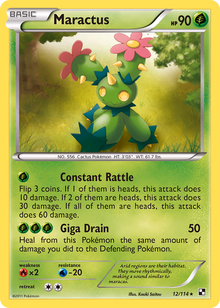Maractus 12/114 Pokemon card