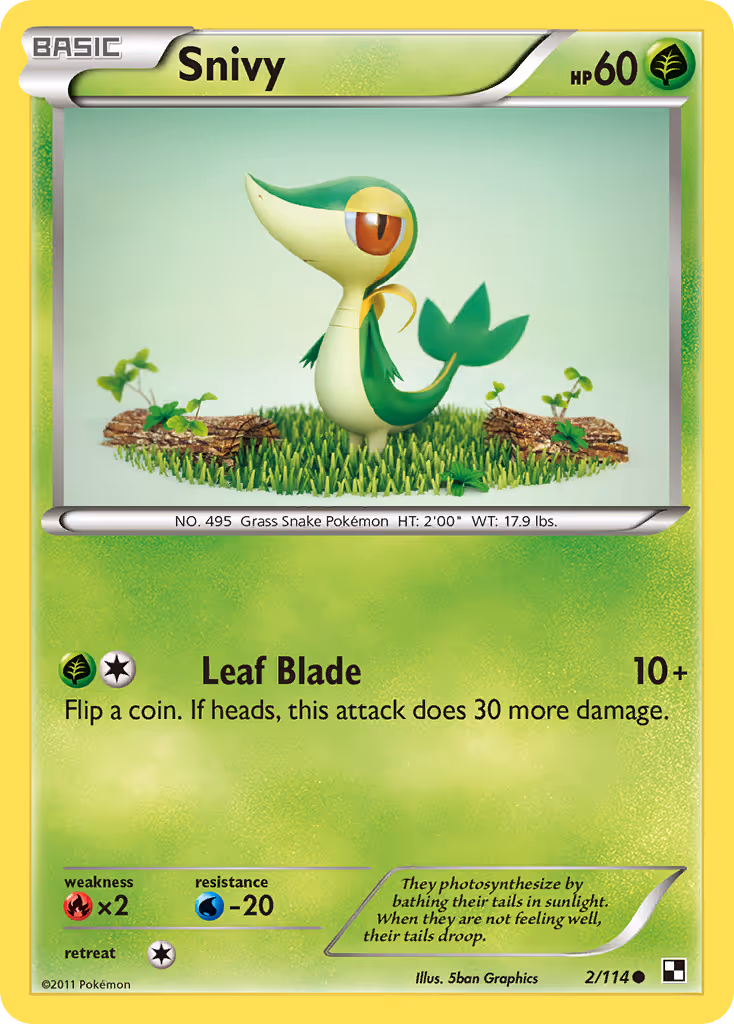 Snivy 2/114 Pokemon card