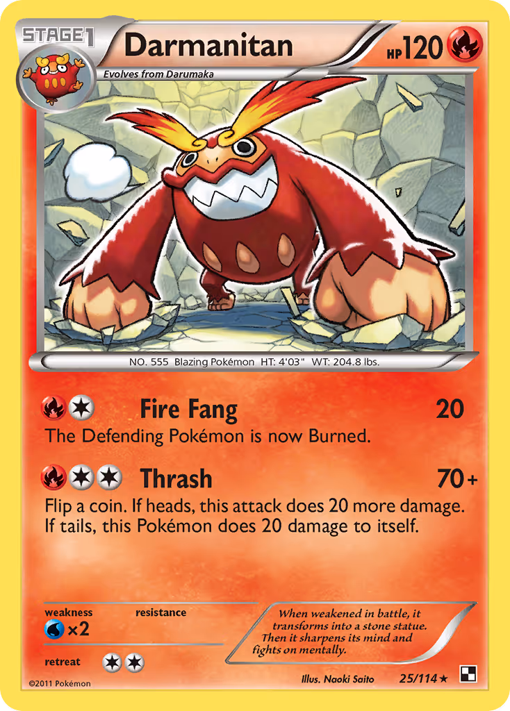 Darmanitan 25/114 Pokemon card