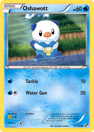 Oshawott 27/114 Pokemon card