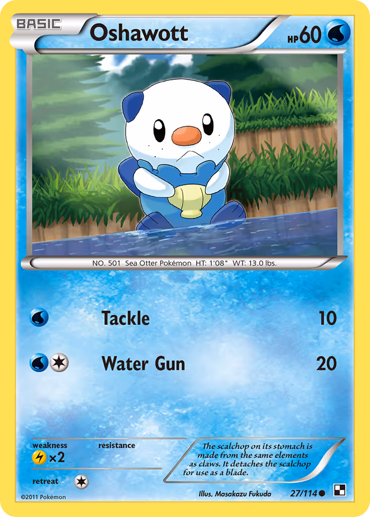 Oshawott 27/114 Pokemon card