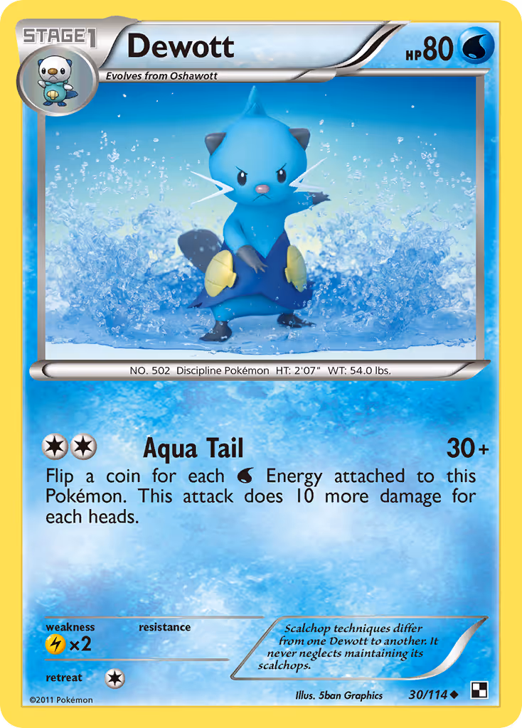 Dewott 30/114 Pokemon card