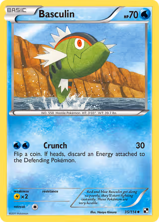 Basculin 35/114 Pokemon card
