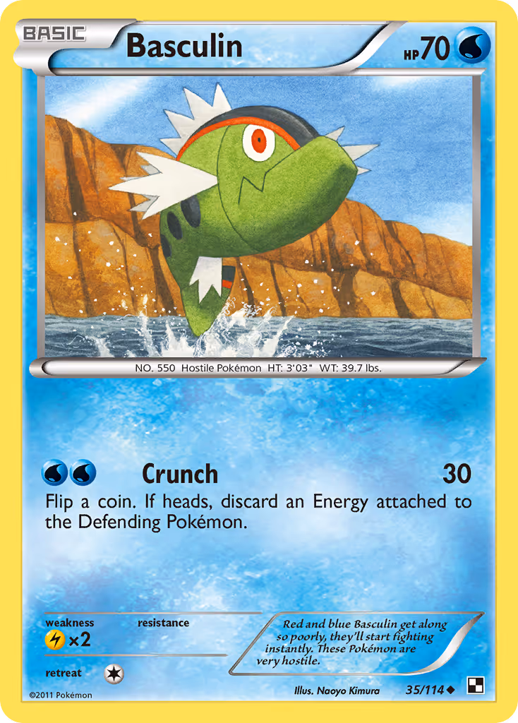 Basculin 35/114 Pokemon card