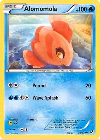 Alomomola 38/114 Pokemon card