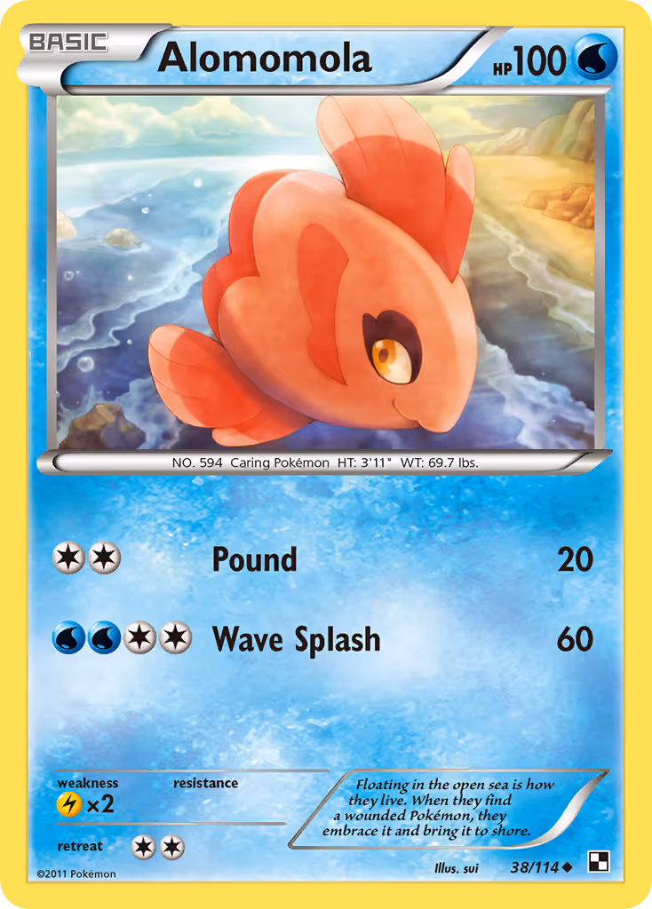 Alomomola 38/114 Pokemon card