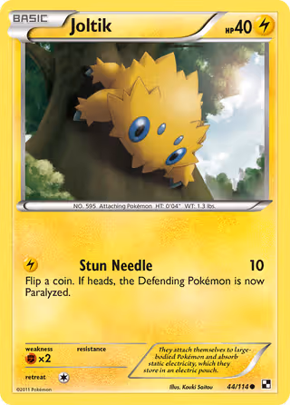 Joltik 44/114 Pokemon card
