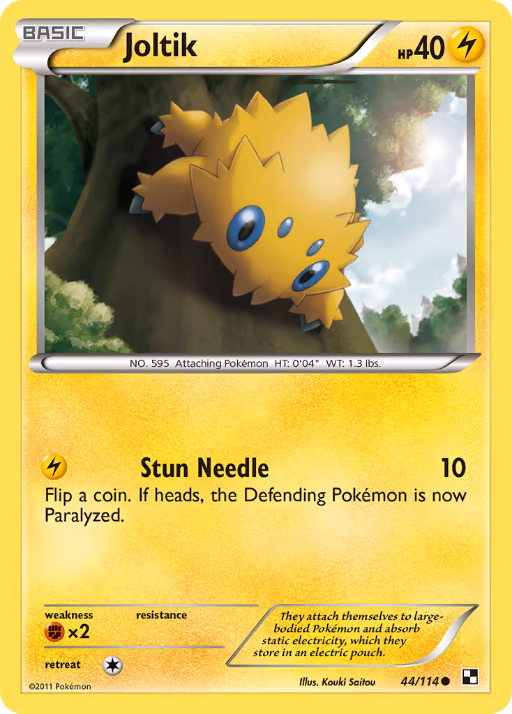 Joltik 44/114 Pokemon card