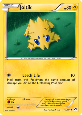 Joltik 45/114 Pokemon card