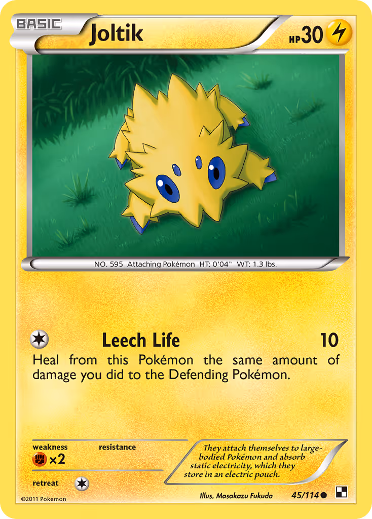 Joltik 45/114 Pokemon card