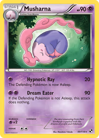 Musharna 49/114 Pokemon card