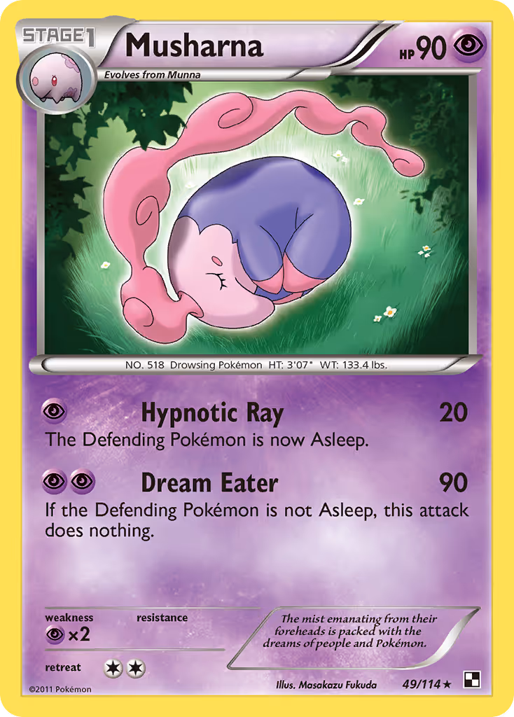 Musharna 49/114 Pokemon card