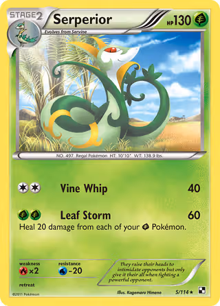 Serperior 5/114 Pokemon card