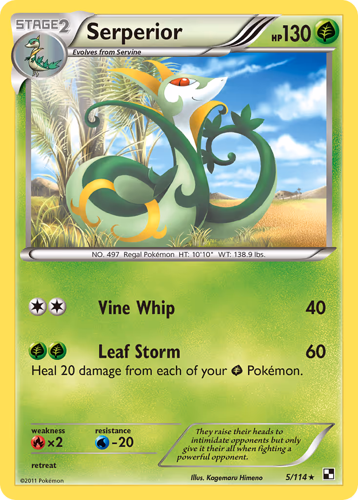 Serperior 5/114 Pokemon card