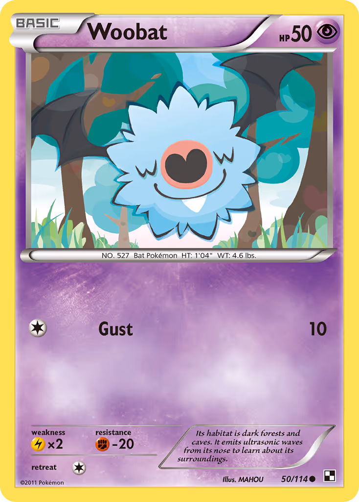 Woobat 50/114 Pokemon card