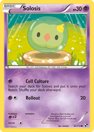 Solosis 55/114 Pokemon card