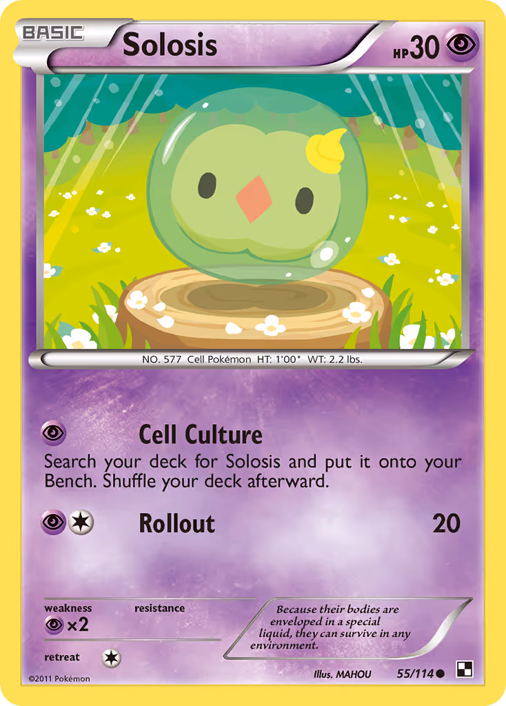 Solosis 55/114 Pokemon card
