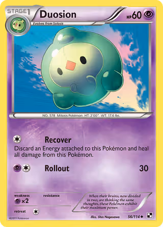 Duosion 56/114 Pokemon card