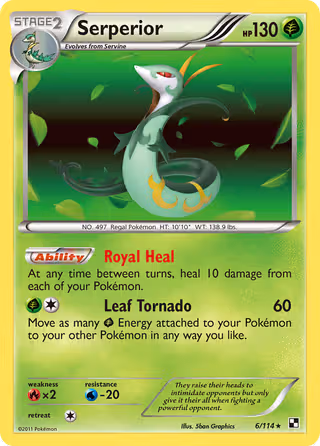 Serperior 6/114 Pokemon card