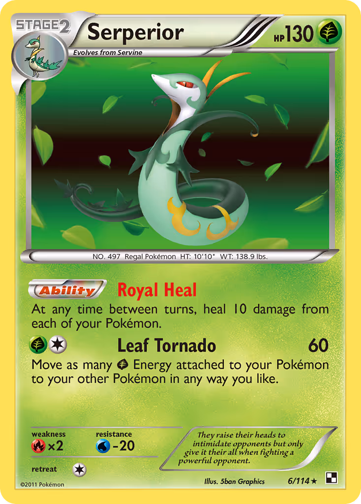 Serperior 6/114 Pokemon card