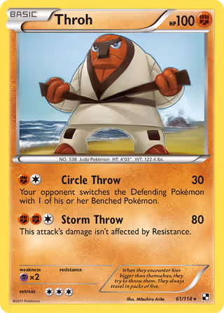 Throh 61/114 Pokemon card