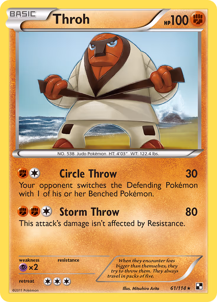 Throh 61/114 Pokemon card
