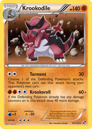 Krookodile 65/114 Pokemon card