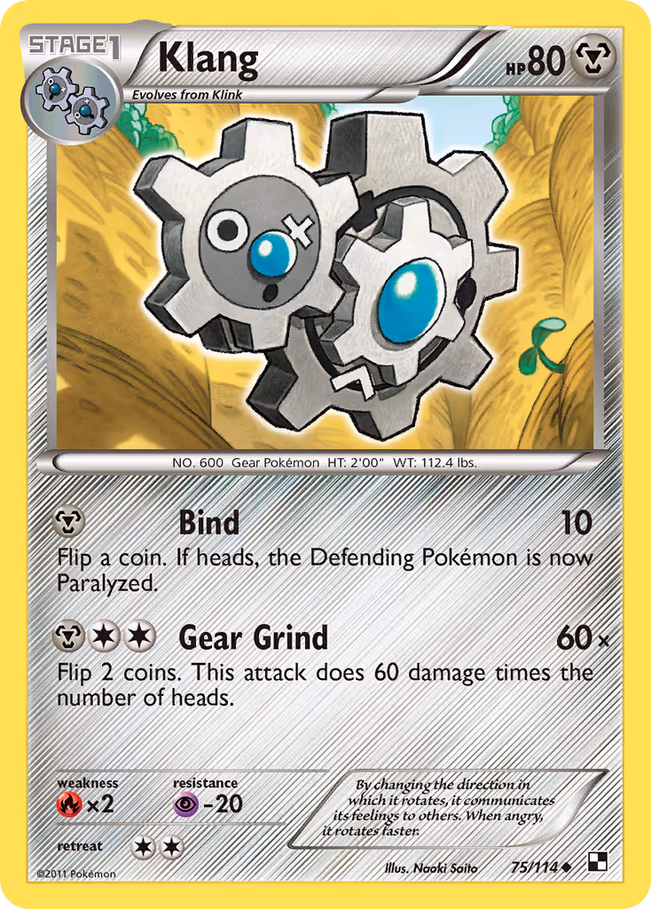 Klang 75/114 Pokemon card