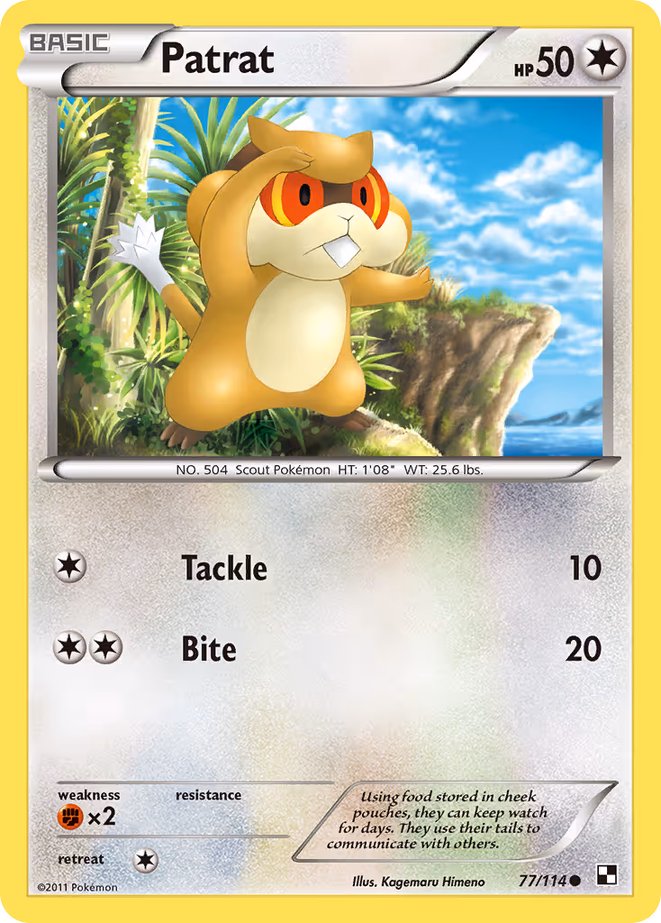 Patrat 77/114 Pokemon card