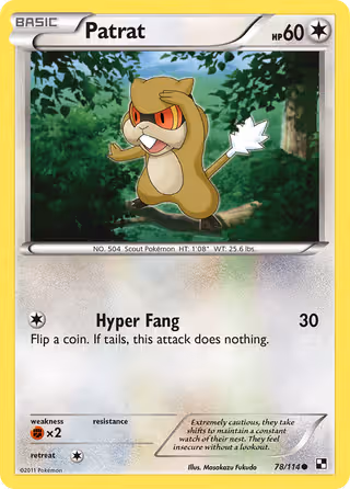 Patrat 78/114 Pokemon card